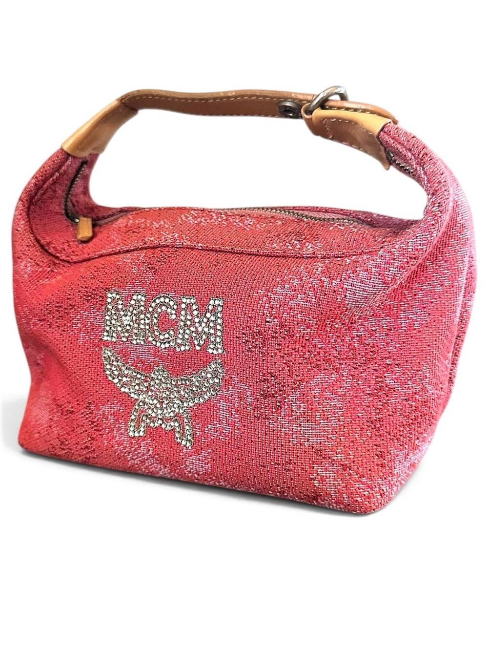 MCM Pink Rhinestone Mini Handbag